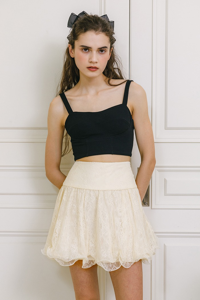 [Sample] Lace mini skirt (ivory)